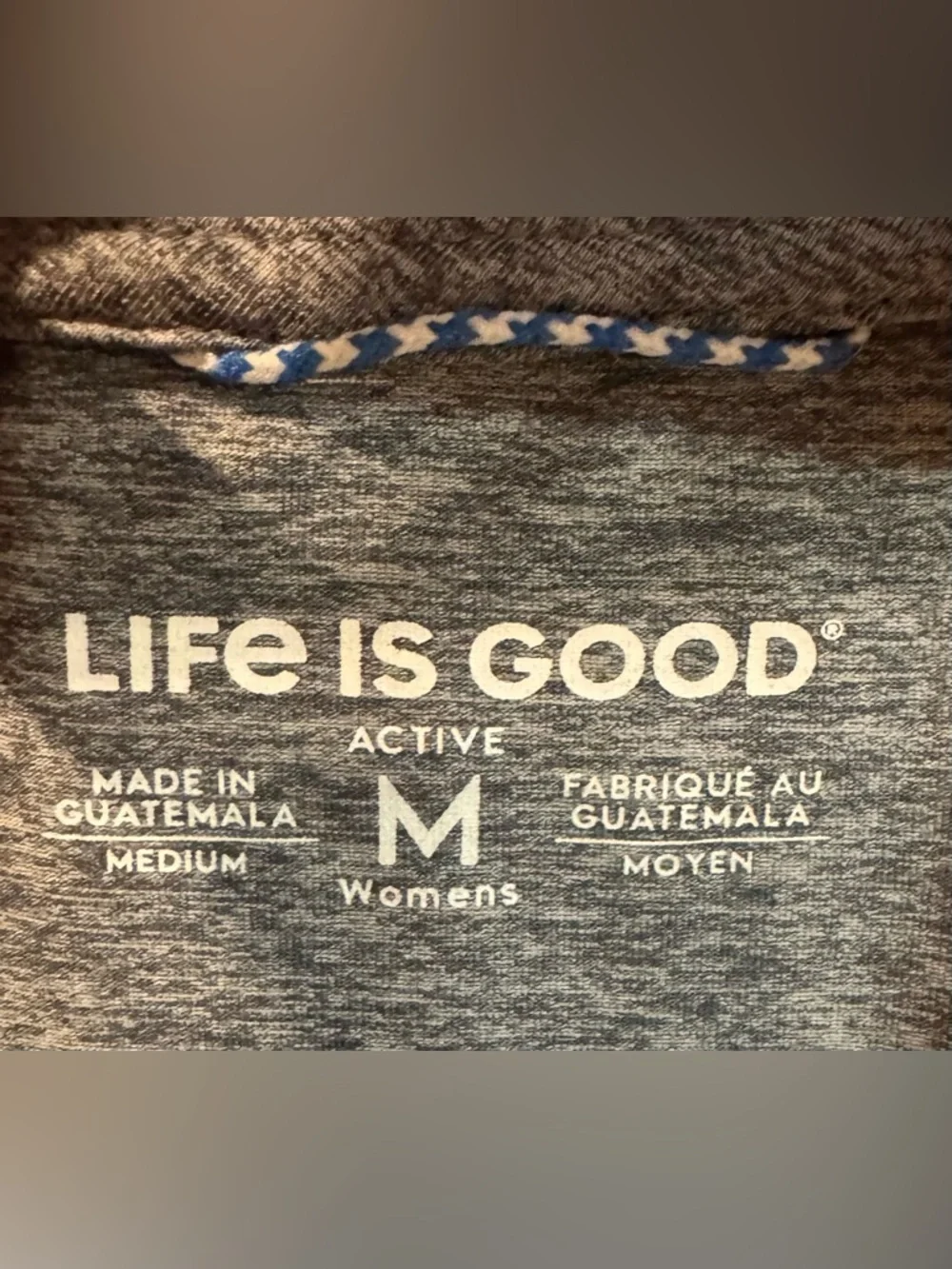 Life is Good Active Short Sleeve Tee Women’s Size M Sunset Palm Gray Heathered - Picture 4 of 7